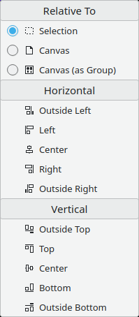 align menu