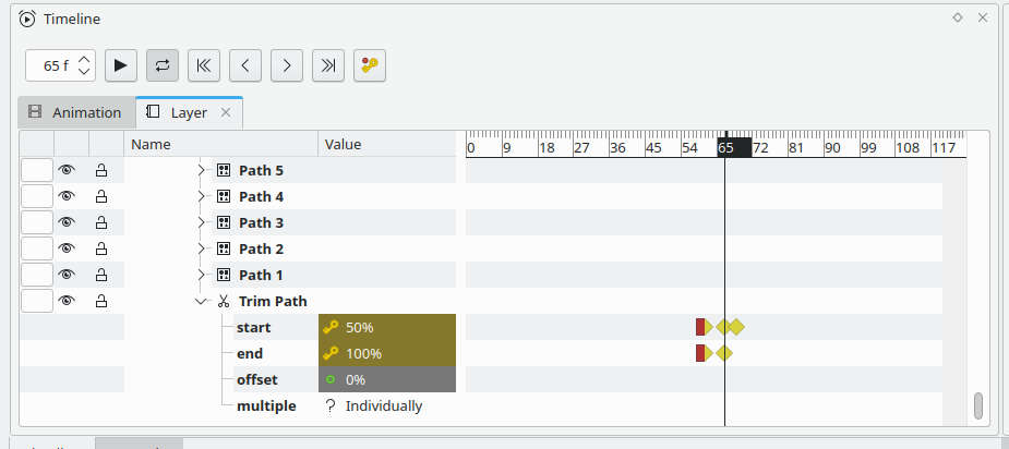 Trim Path keyframes